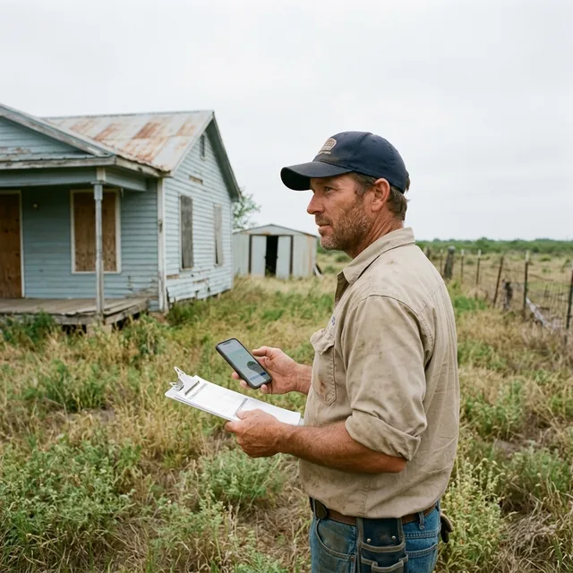 Inspecting a vacant, neglected rural Texas property