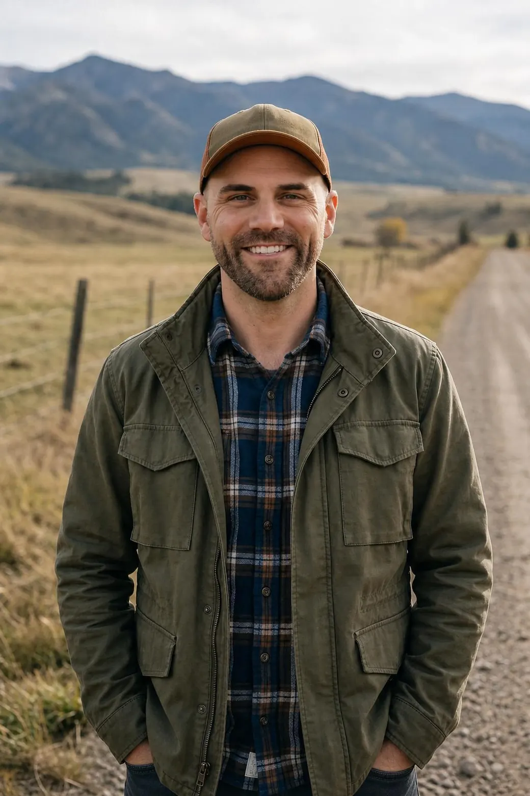 Daniel Bear on a Montana dirt road
